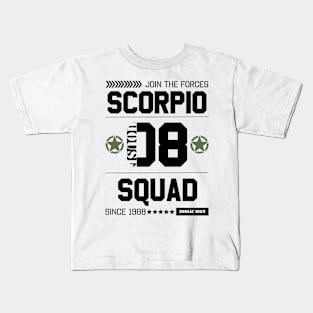 Zodiac Majesty Scorpio Squad Black Kids T-Shirt